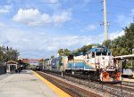 Tri-Rail Train # P676 at WPB Depot with a Bombardier set and GP49PH-3 # 815